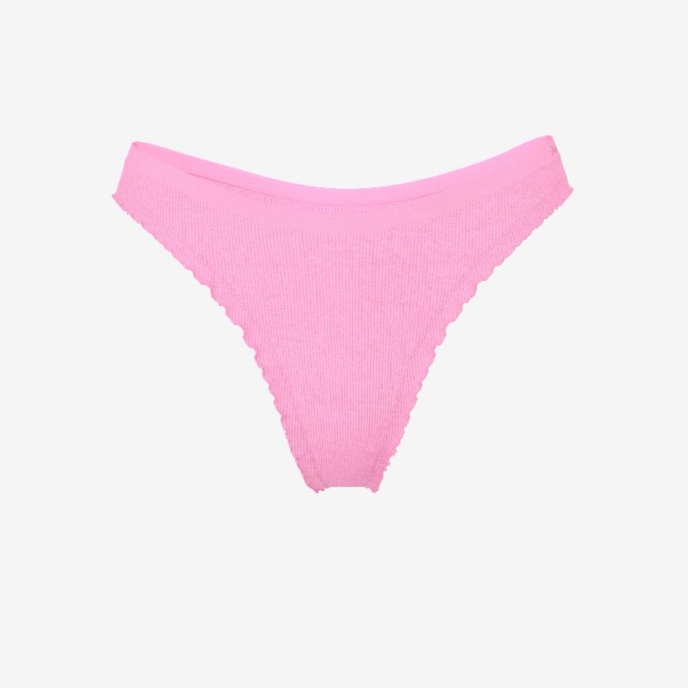 3 ct - Victoria's Secret Pink Ruffle Lettuce Trim Panties - Picture 3 of 5